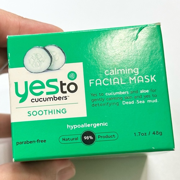 Yes To Cucumbers Soothing Calming Facial Mask w/Detoxifying Dead Sea Mud 1.7oz - Picture 5 of 13